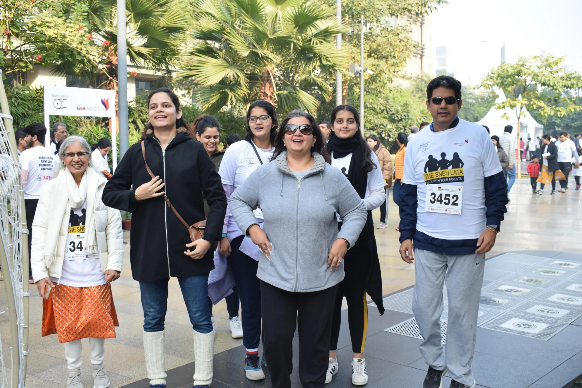 Families together at Walk With Your Parents